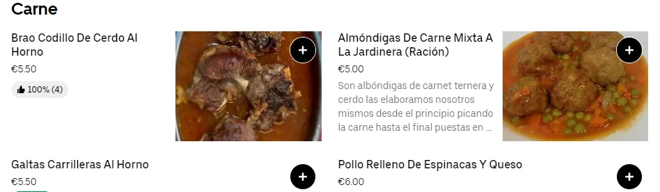 Ca La Blanca Carne Menú Y Precios