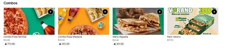 PAPA JOHN’S Combos MenúY Precios