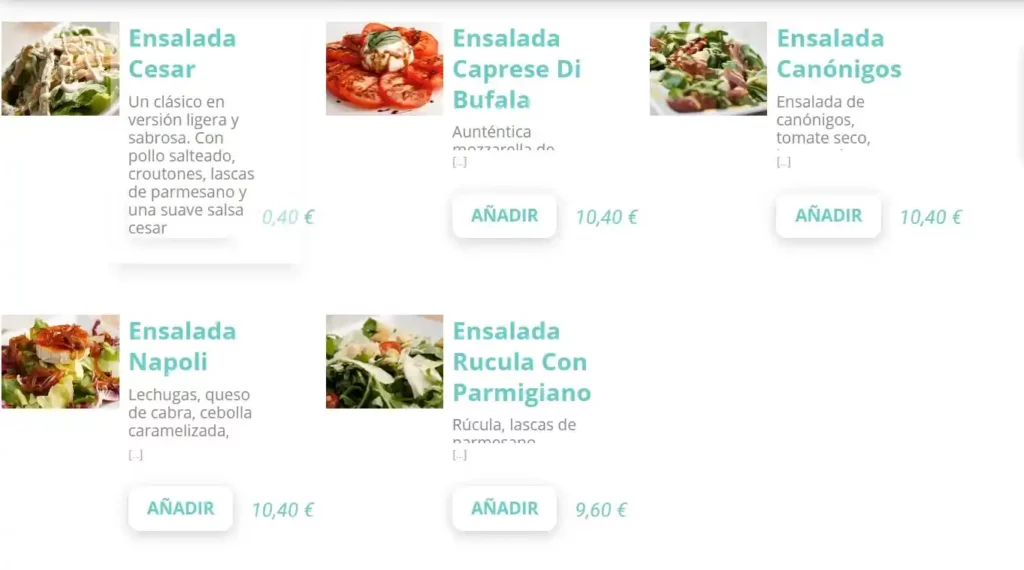 Pizza Napoli Ensaladas Menú Y Precios