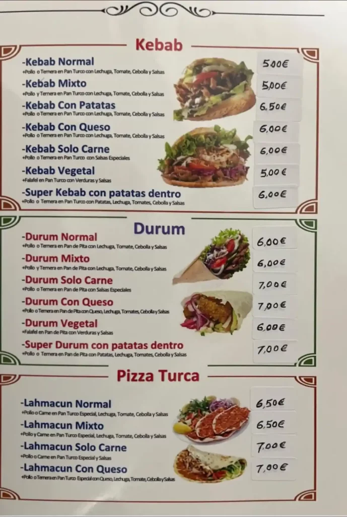 Super Kebab Elegido para ti Precios