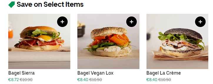 Bagel Brothers Save on Select Items Precios