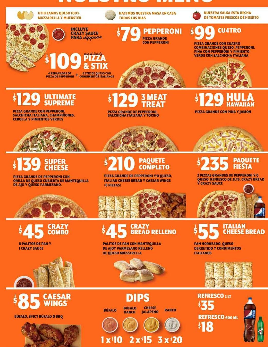 Little Caesars Men Precios Espa A Actualizada 2024   Little Caesars Pizzas Clasicas Menu Edited 