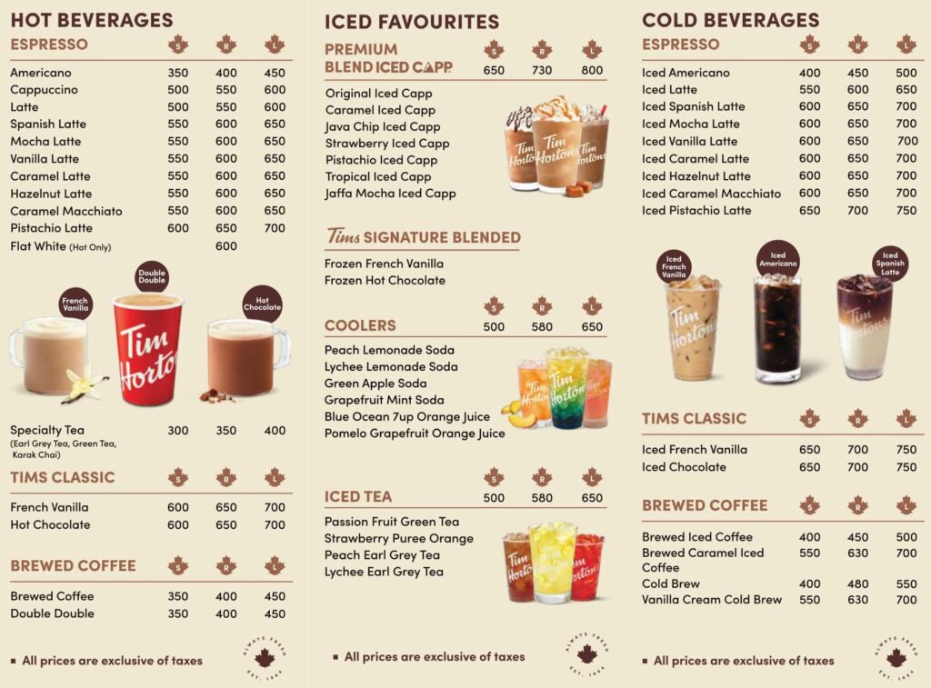 Tim Hortons Men Precios Espa A Actualizada 2024   Tim Hortons Promociones 2x1 Menu 1024x757 