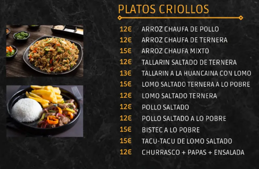 Habla Causa Platos Criollos Precios